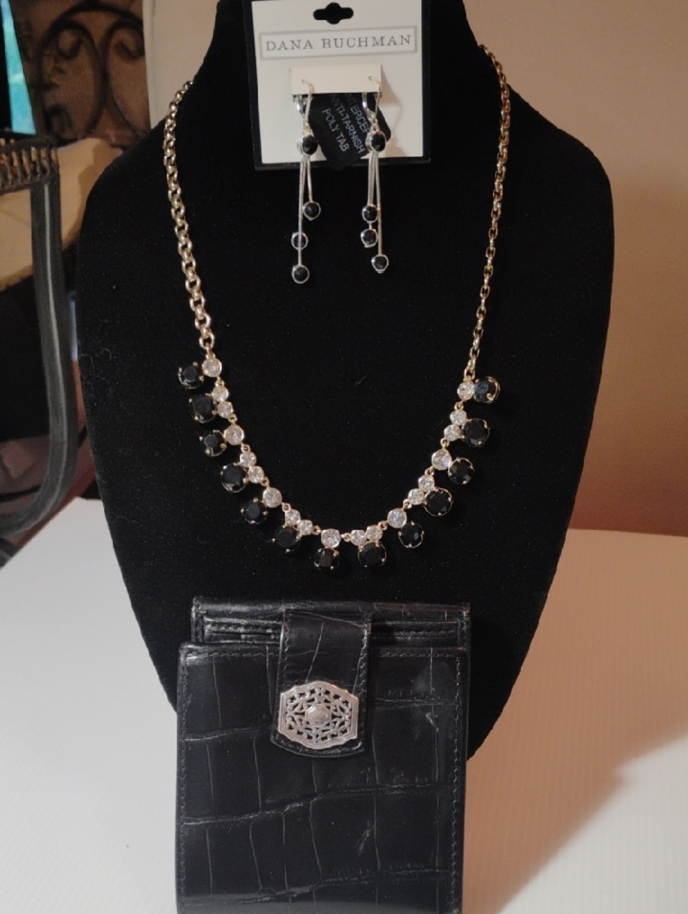 Beautiful Brighton Wallet Paired With J. Crew Necklace And Dana Buchman Earrings